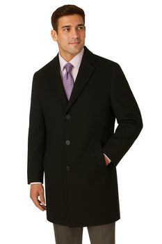 Men's Heavy Wool Overcoat – Classic Full Length Winter Topcoat - Image 7