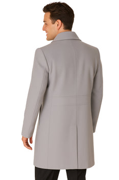 Men's Full Length Overcoat – Classic Winter Long Top Coat - Image 3