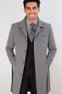 Men's Full Length Overcoat – Classic Winter Long Top Coat