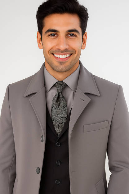 Men's Full Length Overcoat – Classic Winter Long Top Coat - Image 7