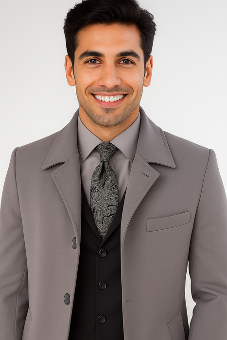 Men's Full Length Overcoat – Classic Winter Long Top Coat