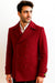Men's Big & Tall Wool Peacoat - Classic Double Breasted Overcoat Style