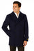 Big & Tall Men's Wool Peacoat - Classic Double Breasted Overcoat