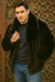 Men's Black Faux Fur Overcoat – Fuzzy Warm Winter Jacket Style