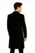 Men's Black Wool Overcoat – 3 Button Ankle Length Winter Dress Coat