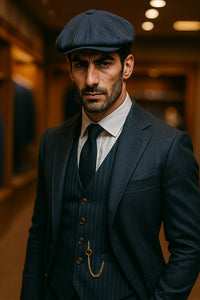 Thomas Shelby Suit - Thomas Shelby Costume + Pants + Vest + Overcoat + Hat Charcoal