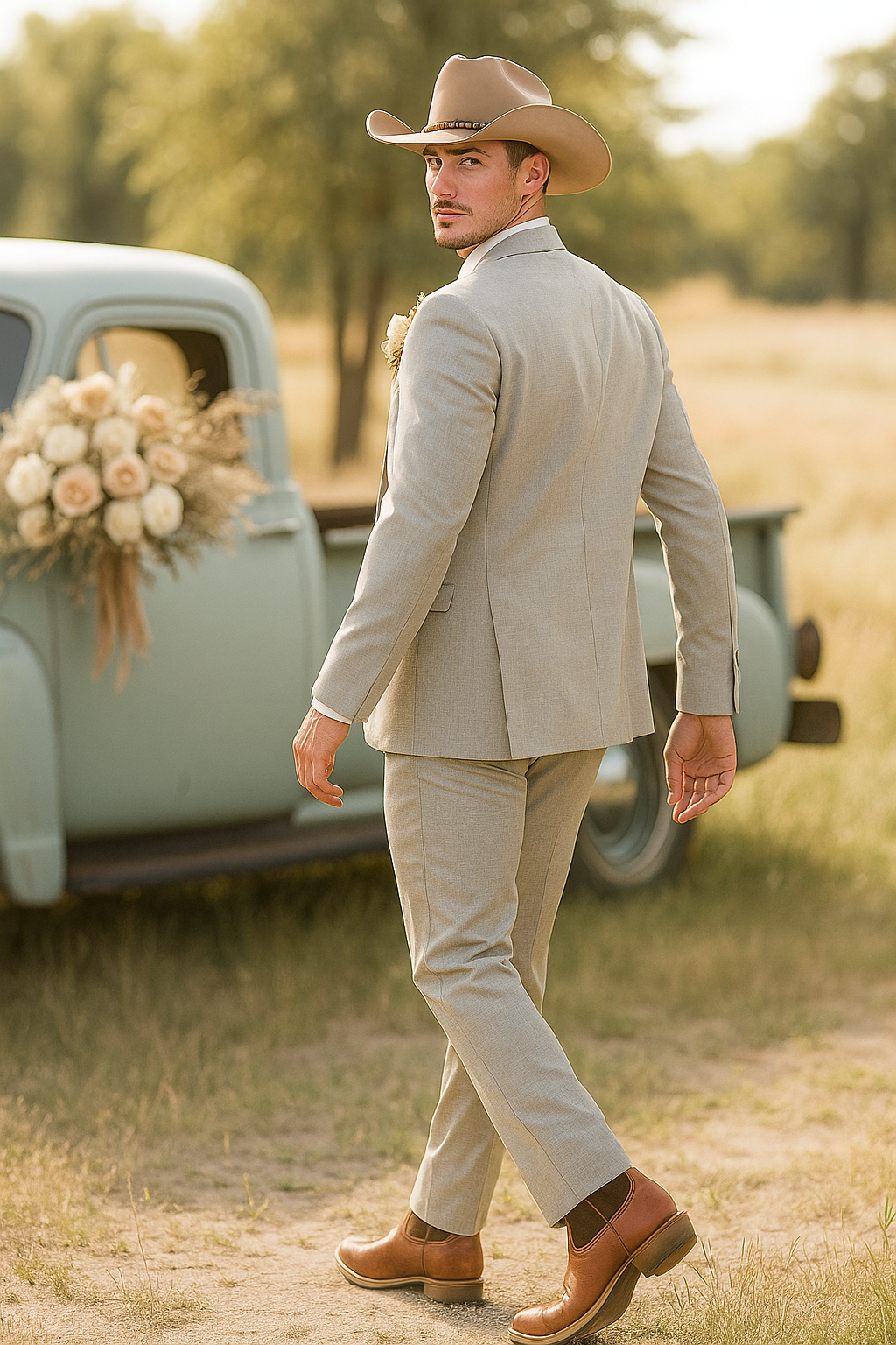 Elegant Cowboy Style Suit for Men – Perfect for Weddings & Events - Image 2