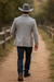 Western Cowboy Blazer for Men – Rugged Grey with Modern Fit