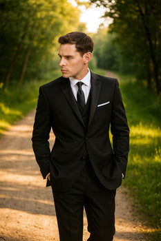 Mantoni Black Wool 2-button 2-Piece Tuxedo - Image 3