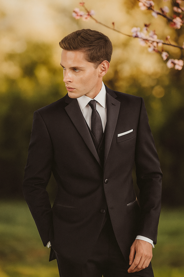 Mantoni Black Wool 2-button 2-Piece Tuxedo - Image 4