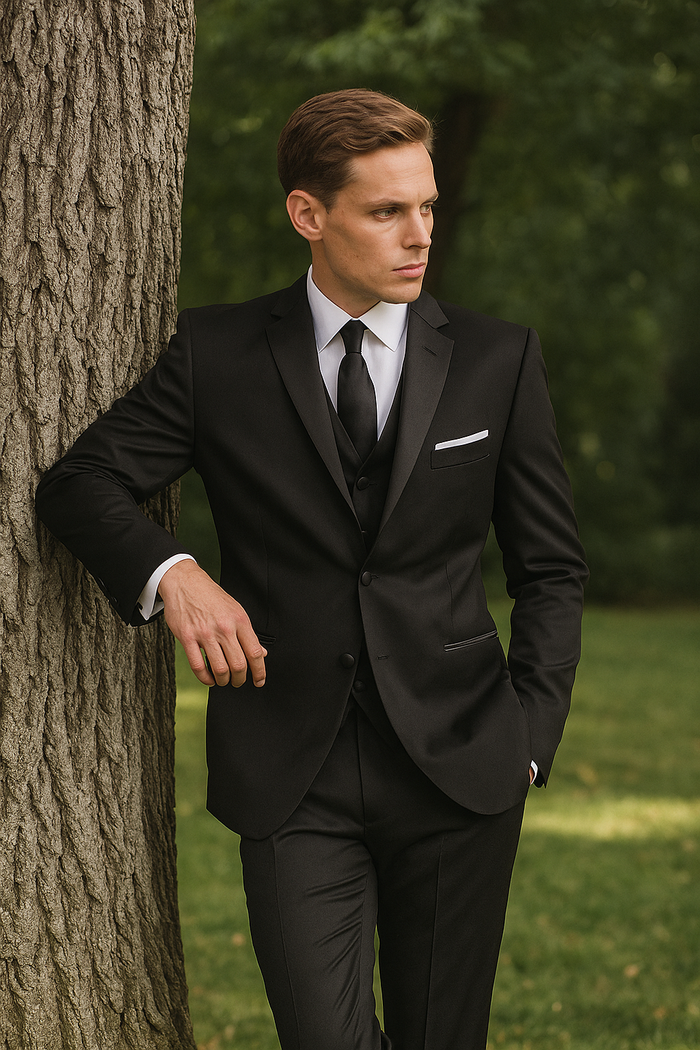 Mantoni Black Wool 2-button 2-Piece Tuxedo - Image 6