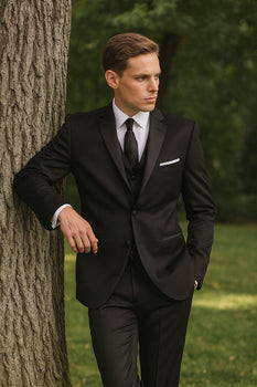 Mantoni Black Wool 2-button 2-Piece Tuxedo - Image 6