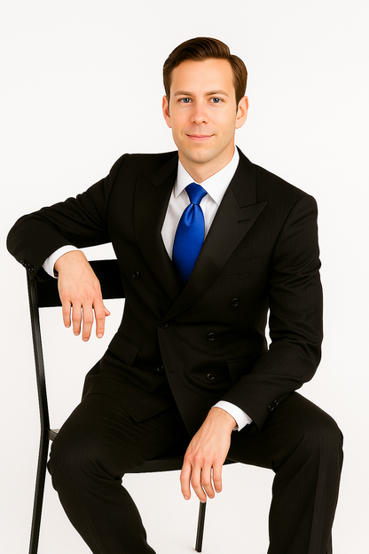 Giorgio Fiorelli Double-Breast Black Stripe Suit - Image 2