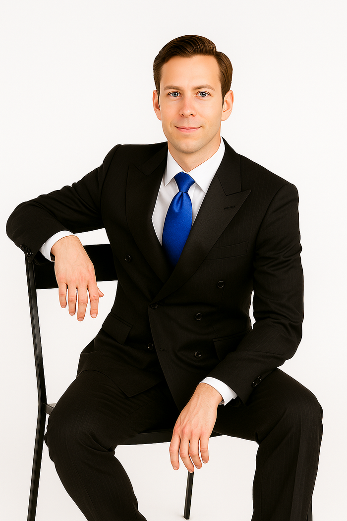 Giorgio Fiorelli Double-Breast Black Stripe Suit - Image 2