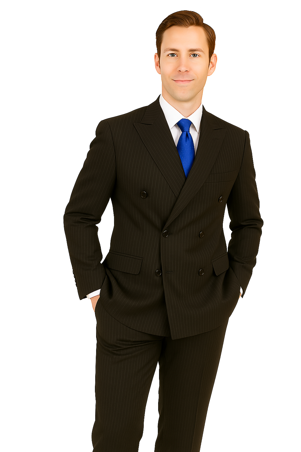Giorgio Fiorelli Double-Breast Black Stripe Suit - Image 6