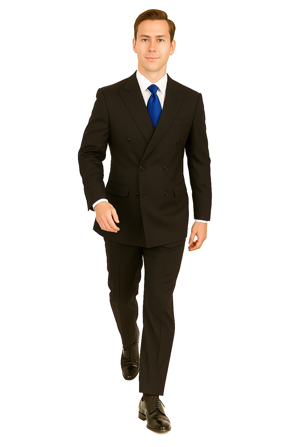 Giorgio Fiorelli Double-Breast Black Stripe Suit - Image 3