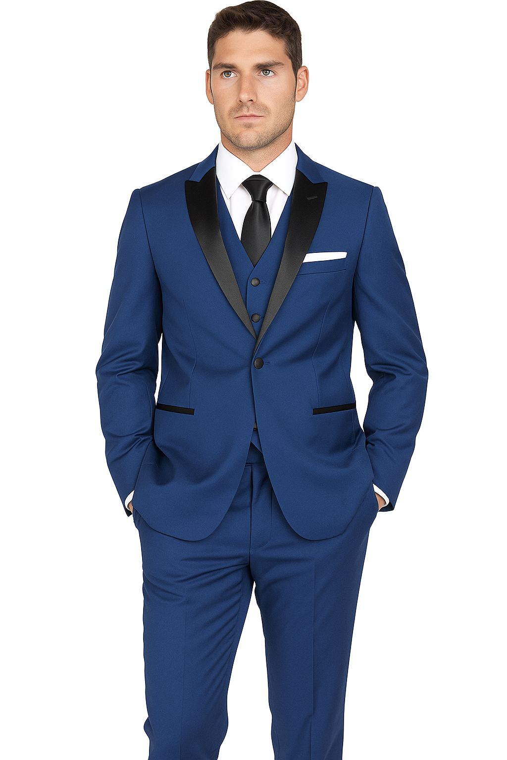 black long dress for party Jenson Grey Check Suit with Max Black Waistcoat – Marc Darcy main image 0