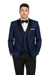 Arlan French-Blue Tuxedo with One Button