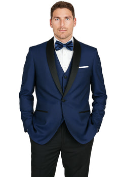 Arlan French-Blue Tuxedo with One Button - Image 4