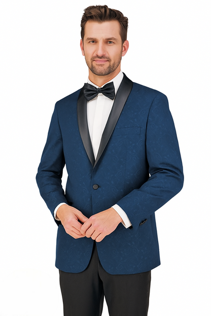 Arlan Paisly Tuxedo by Giorgio Fiorelli in Burgundy/Blue/Black - Image 8