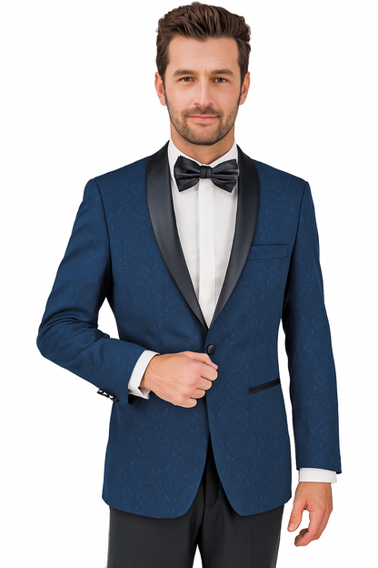 Arlan Paisly Tuxedo by Giorgio Fiorelli in Burgundy/Blue/Black - Image 11