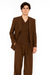 Tiglio Rosso Suit  - Classic Fit Athletic Cut 100% Wool Super 150s Italian Fabric Peak Lapel in Color Brown