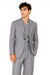 Tiglio Rosso Suit  - Classic Fit Athletic Cut 100% Wool Super 150s Italian Fabric Peak Lapel in Color Light Gray