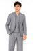 Tiglio Rosso Suit  - Classic Fit Athletic Cut 100% Wool Super 150s Italian Fabric Peak Lapel in Color Light Gray