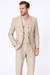 Tiglio Rosso Suit  - Classic Fit Athletic Cut 100% Wool Super 150s Italian Fabric Peak Lapel in Color Tan