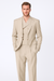 Tiglio Rosso Suit  - Classic Fit Athletic Cut 100% Wool Super 150s Italian Fabric Peak Lapel in Color Tan