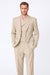 Tiglio Rosso Suit  - Classic Fit Athletic Cut 100% Wool Super 150s Italian Fabric Peak Lapel in Color Tan