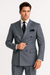 Rossiman Suit  - Classic Fit Athletic Cut 100% Wool Super 150s Italian Fabric Peak Lapel in Color Grey