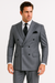 Rossiman Suit  - Classic Fit Athletic Cut 100% Wool Super 150s Italian Fabric Peak Lapel in Color Grey