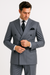 Rossiman Suit  - Classic Fit Athletic Cut 100% Wool Super 150s Italian Fabric Peak Lapel in Color Grey