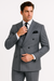 Rossiman Suit  - Classic Fit Athletic Cut 100% Wool Super 150s Italian Fabric Peak Lapel in Color Grey