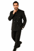 Tiglio Rosso Suit  - Classic Fit Athletic Cut 100% Wool Super 150s Italian Fabric Peak Lapel in Color Black/White