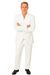 Tiglio Rosso Suit  - Classic Fit Athletic Cut 100% Wool Super 150s Italian Fabric Peak Lapel in Color Off White