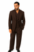 Tiglio Rosso Suit  - Classic Fit Athletic Cut 100% Wool Super 150s Italian Fabric Peak Lapel in Color Chocolate Brown
