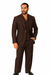 Tiglio Rosso Suit  - Classic Fit Athletic Cut 100% Wool Super 150s Italian Fabric Peak Lapel in Color Chocolate Brown