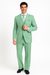 Tiglio Rosso Suit  - Classic Fit Athletic Cut 100% Wool Super 150s Italian Fabric Peak Lapel in Color Mint Green