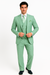 Tiglio Rosso Suit  - Classic Fit Athletic Cut 100% Wool Super 150s Italian Fabric Peak Lapel in Color Mint Green