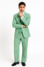 Tiglio Rosso Suit  - Classic Fit Athletic Cut 100% Wool Super 150s Italian Fabric Peak Lapel in Color Mint Green