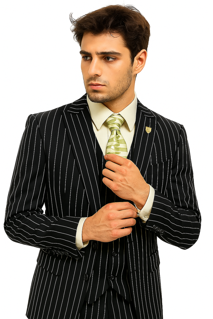 mens-gangster-pinstripe-2-button-double-breasted-vest-suit-in-hunter-or-burgundy Modern Fit