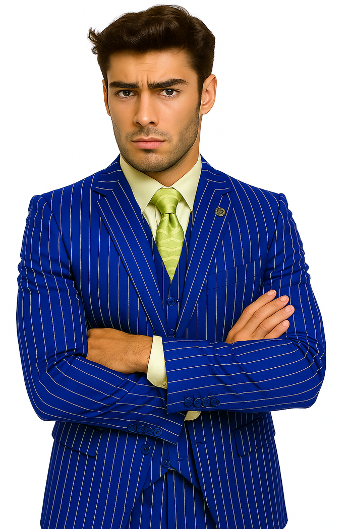 mens-gangster-pinstripe-2-button-double-breasted-vest-suit-in-hunter-or-burgundy Modern Fit