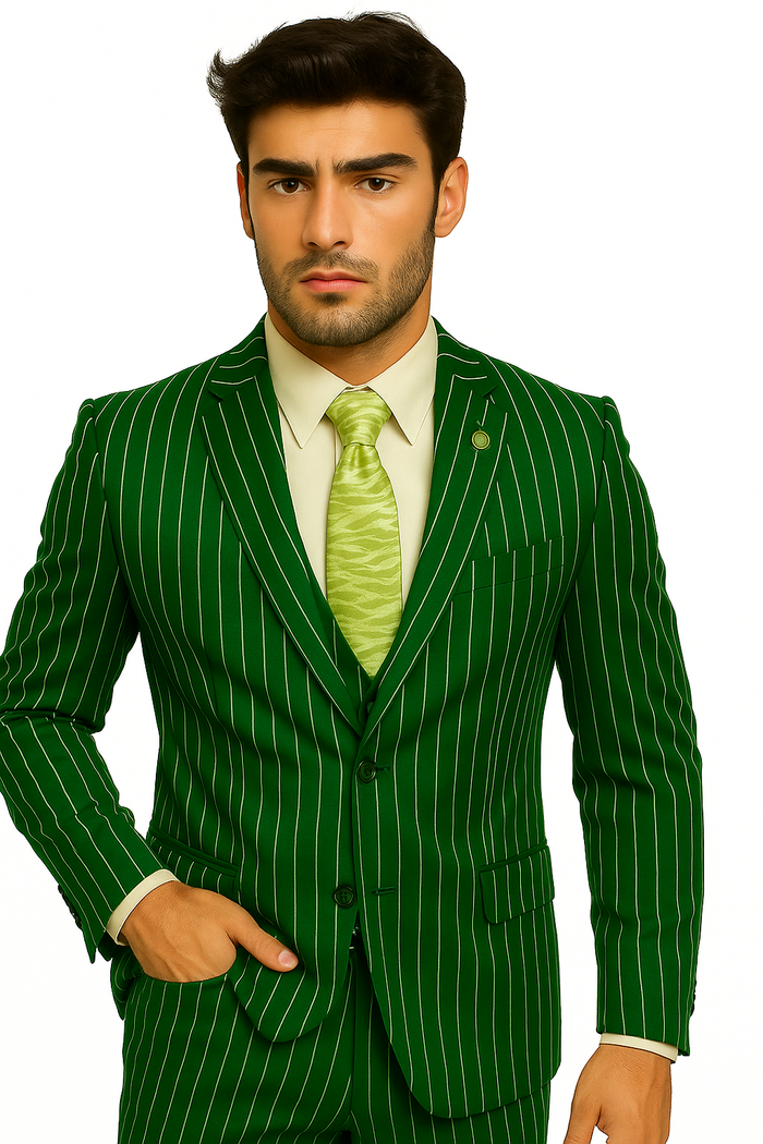mens-gangster-pinstripe-2-button-double-breasted-vest-suit-in-hunter-or-burgundy Modern Fit