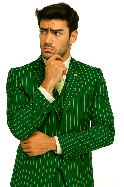 mens-gangster-pinstripe-2-button-double-breasted-vest-suit-in-hunter-or-burgundy Modern Fit