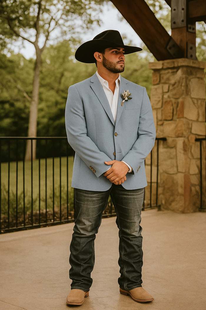 Light Tan Western Blazer - Sand Color - Image 20