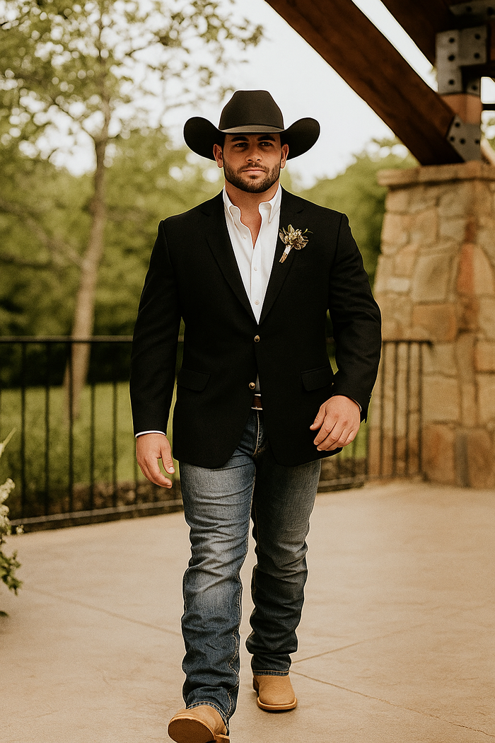 Light Tan Western Blazer - Sand Color - Image 15