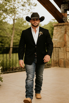 Light Tan Western Blazer - Sand Color - Image 15