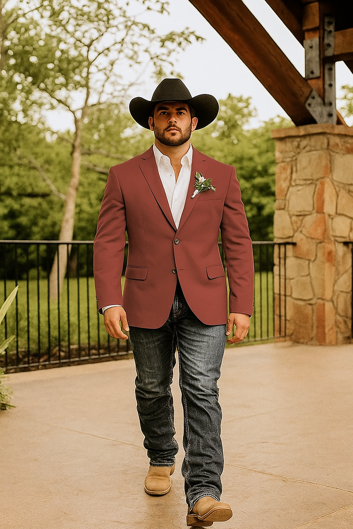Light Tan Western Blazer - Sand Color - Image 25